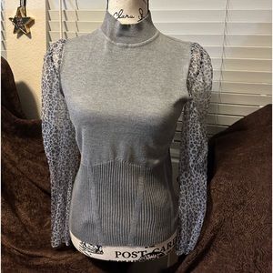 Grey turtleneck sweater